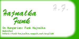 hajnalka funk business card